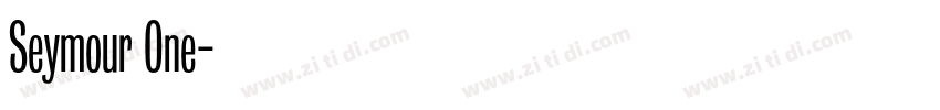 Seymour One字体转换